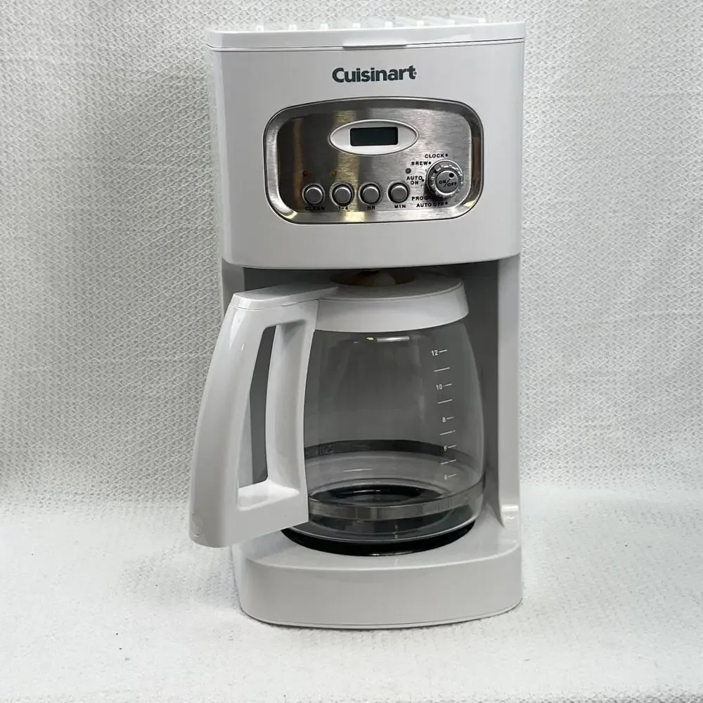 Cuisinart DCC-1100 12-Cup Programmable Coffee Maker White W/ Glass Carafe